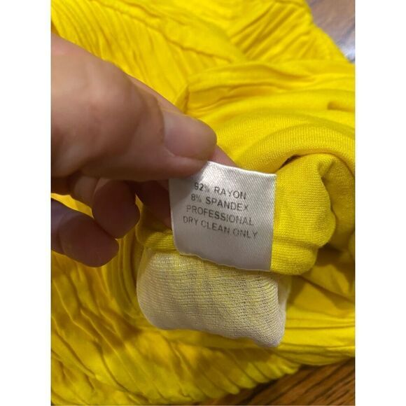 Torn by Ronny Kobo Yellow Bodycon Ruched Dress - Picture 8 of 8